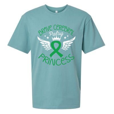 Brave Cerebral Palsy Princess Cerebral Palsy Awareness Gift Sueded Cloud Jersey T-Shirt