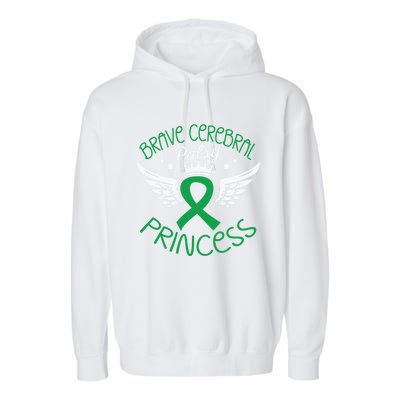 Brave Cerebral Palsy Princess Cerebral Palsy Awareness Gift Garment-Dyed Fleece Hoodie