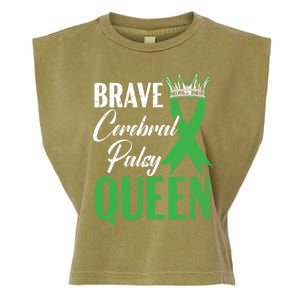 Brave Cerebral Palsy Queen Cp Disease Disorder Gift Garment-Dyed Women's Muscle Tee