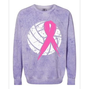 breast cancer pink ribbon volleyball awareness costume Colorblast Crewneck Sweatshirt