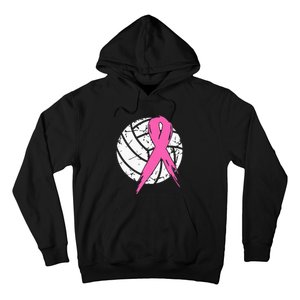 breast cancer pink ribbon volleyball awareness costume Hoodie