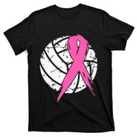 breast cancer pink ribbon volleyball awareness costume T-Shirt