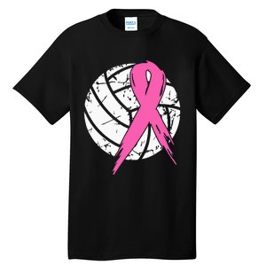 breast cancer pink ribbon volleyball awareness costume Tall T-Shirt