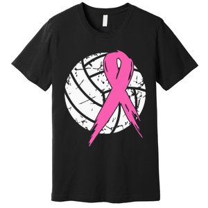 breast cancer pink ribbon volleyball awareness costume Premium T-Shirt