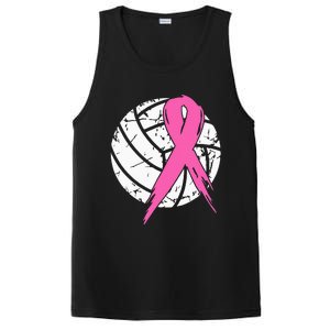 breast cancer pink ribbon volleyball awareness costume PosiCharge Competitor Tank