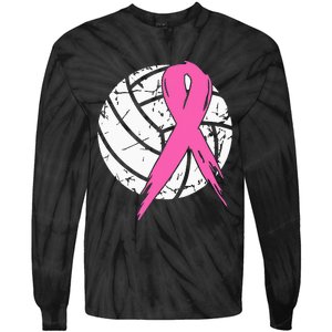 breast cancer pink ribbon volleyball awareness costume Tie-Dye Long Sleeve Shirt