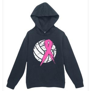 breast cancer pink ribbon volleyball awareness costume Urban Pullover Hoodie