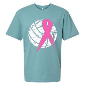 breast cancer pink ribbon volleyball awareness costume Sueded Cloud Jersey T-Shirt