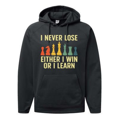 Best Chess Player Board Game Chess Lover Performance Fleece Hoodie