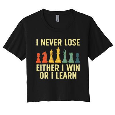 Best Chess Player Board Game Chess Lover Women's Crop Top Tee