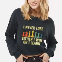 Best Chess Player Board Game Chess Lover Cropped Pullover Crew
