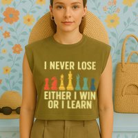 Best Chess Player Board Game Chess Lover Garment-Dyed Women's Muscle Tee