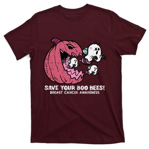 Breast Cancer Pumpkin Save Boo Your Bees Awareness T-Shirt