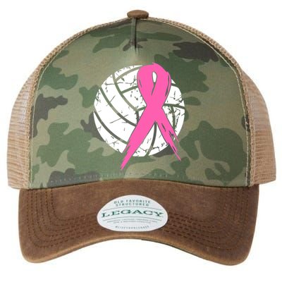 Breast Cancer Pink Ribbon Volleyball Awareness Costume Legacy Tie Dye Trucker Hat