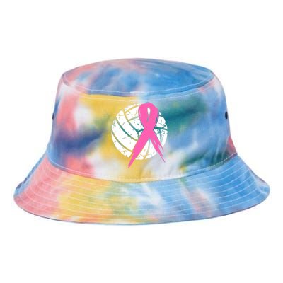 Breast Cancer Pink Ribbon Volleyball Awareness Costume Tie Dye Newport Bucket Hat