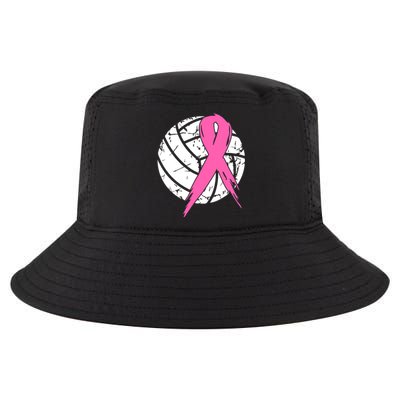 Breast Cancer Pink Ribbon Volleyball Awareness Costume Cool Comfort Performance Bucket Hat