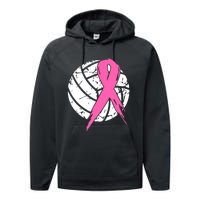 Breast Cancer Pink Ribbon Volleyball Awareness Costume Performance Fleece Hoodie