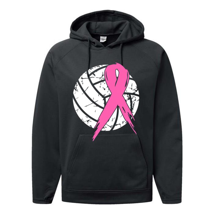 Breast Cancer Pink Ribbon Volleyball Awareness Costume Performance Fleece Hoodie