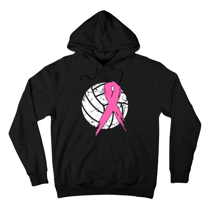 Breast Cancer Pink Ribbon Volleyball Awareness Costume Hoodie