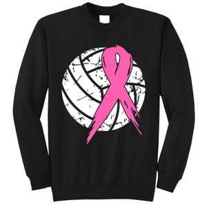 Breast Cancer Pink Ribbon Volleyball Awareness Costume Sweatshirt