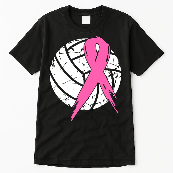 Breast Cancer Pink Ribbon Volleyball Awareness Costume Tall T-Shirt