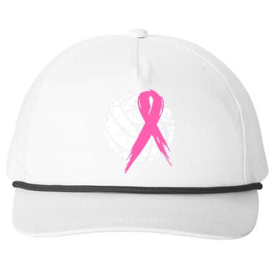 Breast Cancer Pink Ribbon Volleyball Awareness Costume Snapback Five-Panel Rope Hat