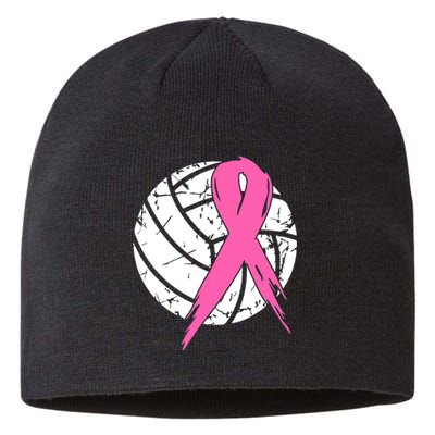 Breast Cancer Pink Ribbon Volleyball Awareness Costume Sustainable Beanie