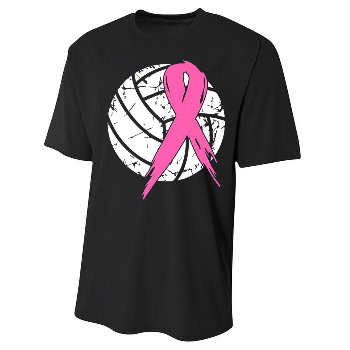 Breast Cancer Pink Ribbon Volleyball Awareness Costume Performance Sprint T-Shirt