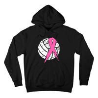 Breast Cancer Pink Ribbon Volleyball Awareness Costume Tall Hoodie