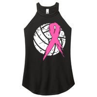 Breast Cancer Pink Ribbon Volleyball Awareness Costume Women's Perfect Tri Rocker Tank