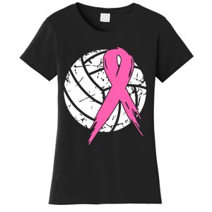 Breast Cancer Pink Ribbon Volleyball Awareness Costume Women's T-Shirt