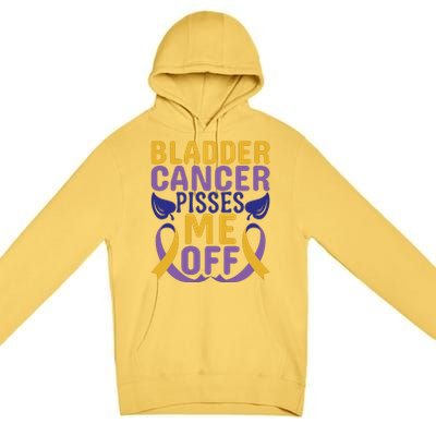 Bladder Cancer Pisses Me Off Breast Cancer Awareness Premium Pullover Hoodie