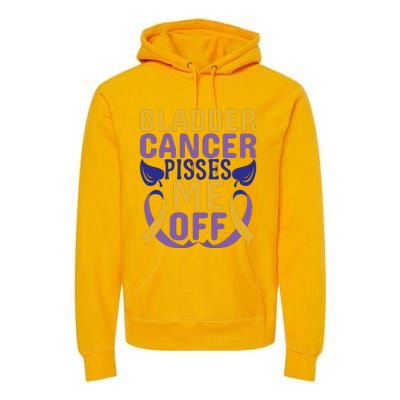 Bladder Cancer Pisses Me Off Breast Cancer Awareness Premium Hoodie