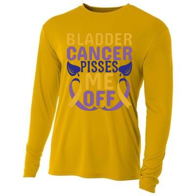 Bladder Cancer Pisses Me Off Breast Cancer Awareness Cooling Performance Long Sleeve Crew