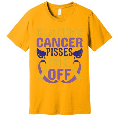 Bladder Cancer Pisses Me Off Breast Cancer Awareness Premium T-Shirt