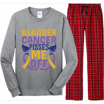 Bladder Cancer Pisses Me Off Breast Cancer Awareness Long Sleeve Pajama Set