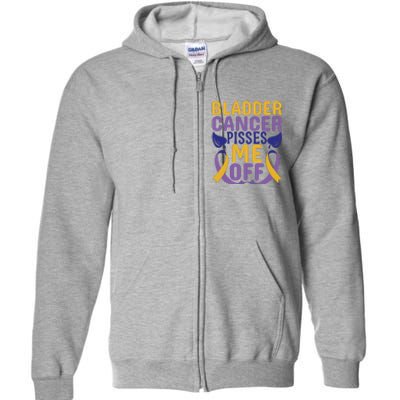 Bladder Cancer Pisses Me Off Breast Cancer Awareness Full Zip Hoodie