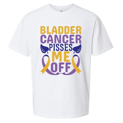 Bladder Cancer Pisses Me Off Breast Cancer Awareness Sueded Cloud Jersey T-Shirt