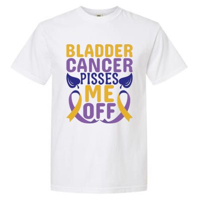 Bladder Cancer Pisses Me Off Breast Cancer Awareness Garment-Dyed Heavyweight T-Shirt