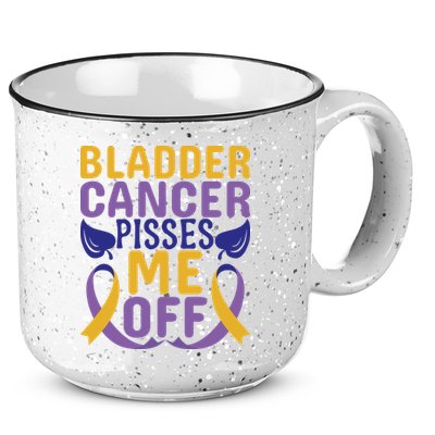 Bladder Cancer Pisses Me Off Breast Cancer Awareness 15oz Campfire Ceramic Mug