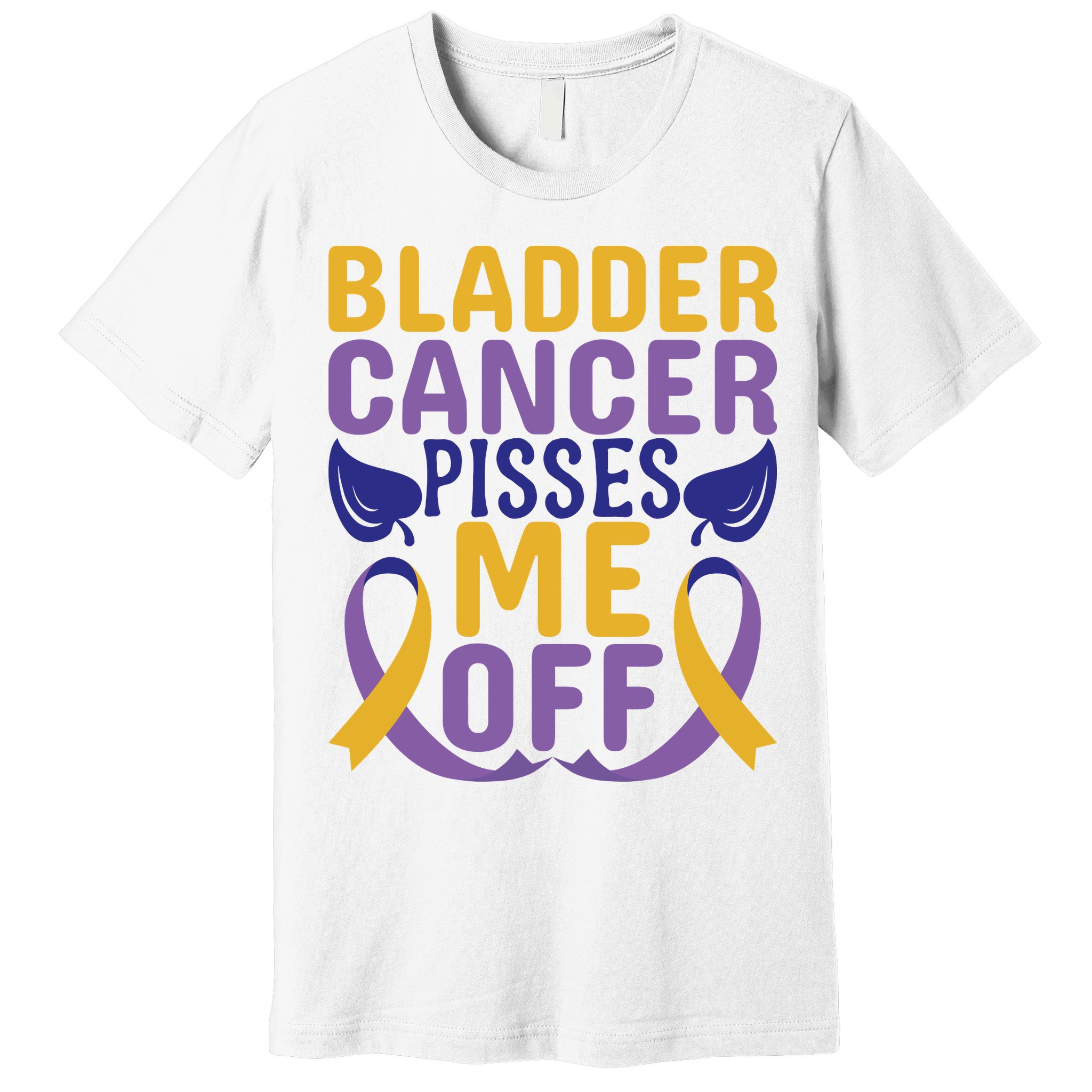 Bladder Cancer Pisses Me Off Breast Cancer Awareness Premium T-Shirt