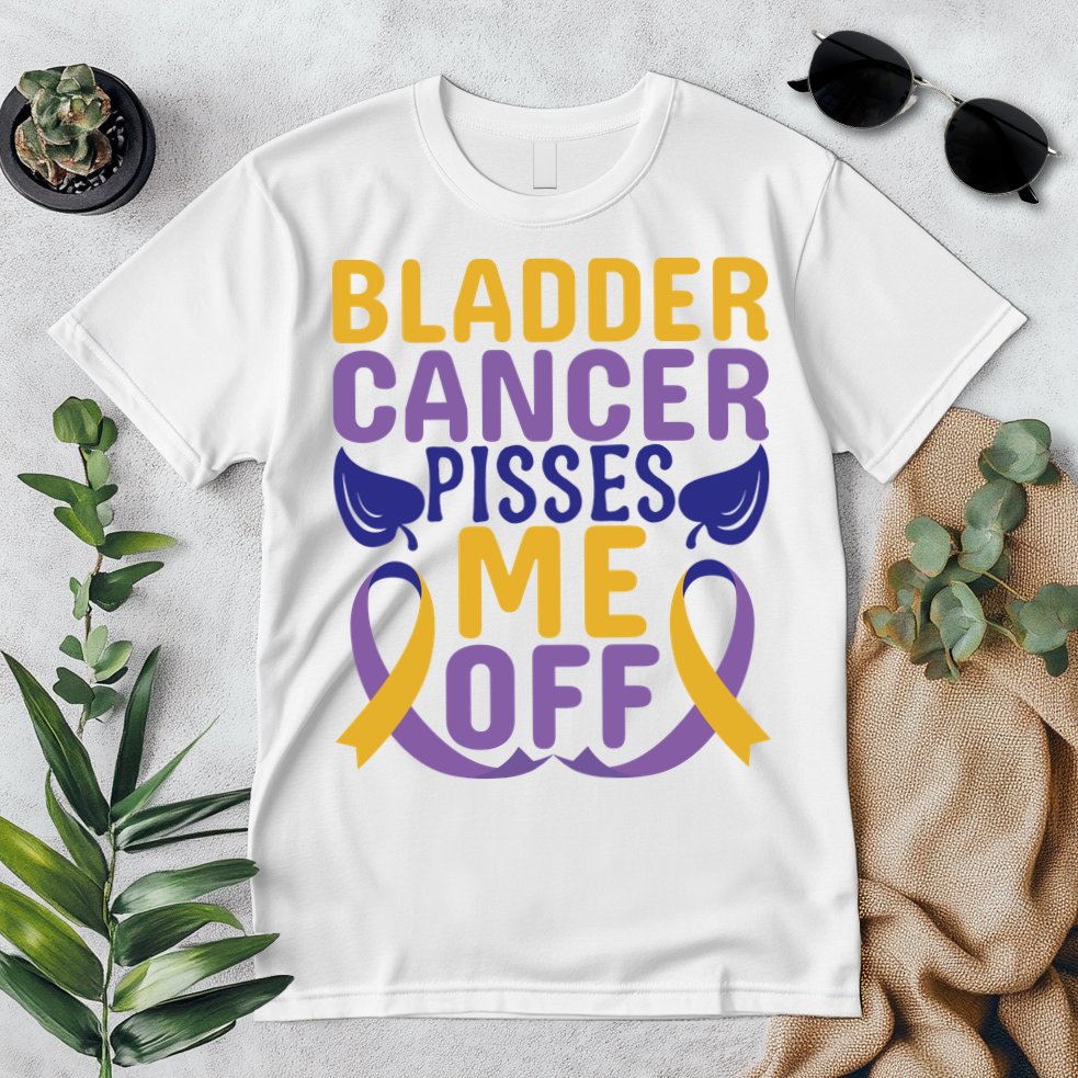 Bladder Cancer Pisses Me Off Breast Cancer Awareness Premium T-Shirt