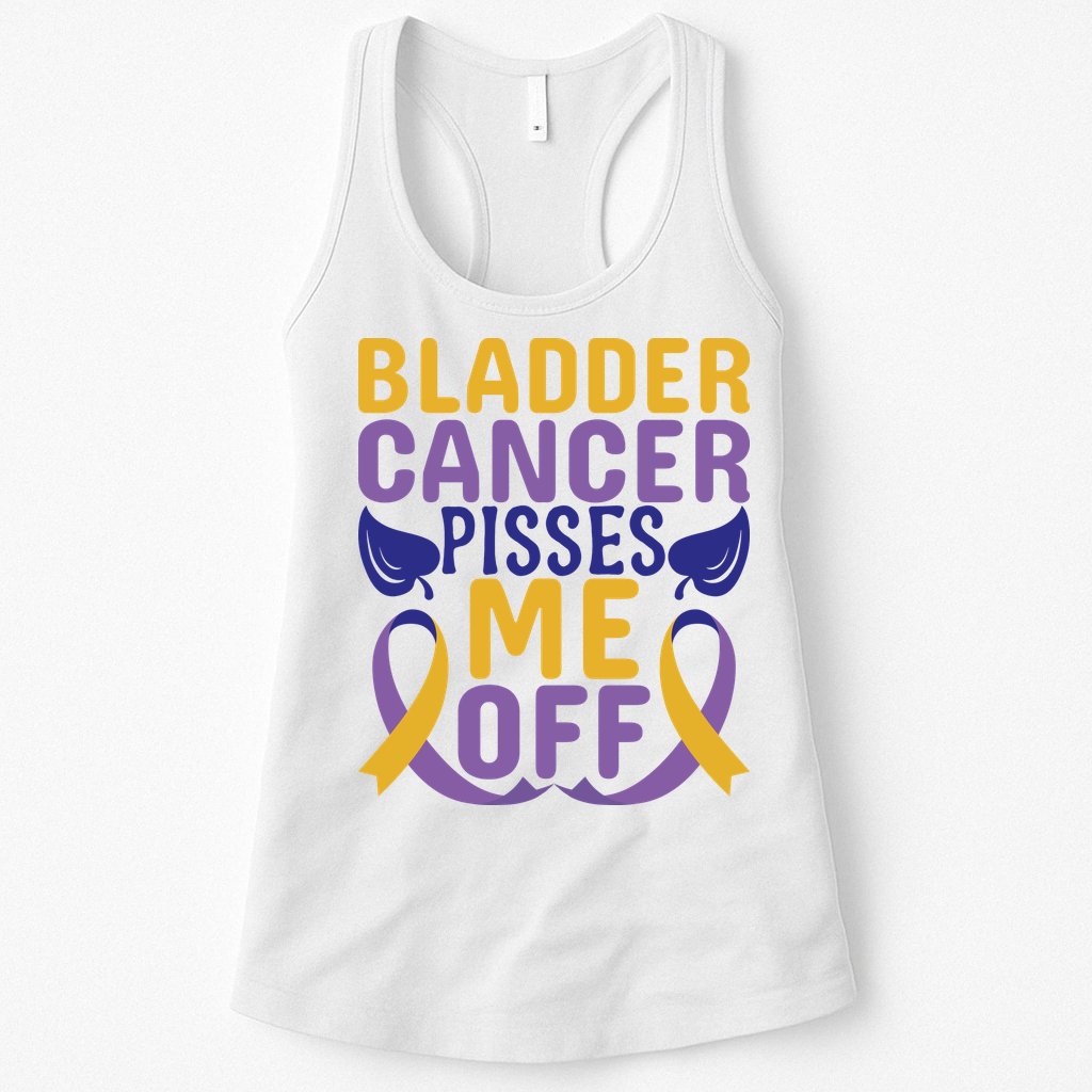 Bladder Cancer Pisses Me Off Breast Cancer Awareness Womens Tank Top