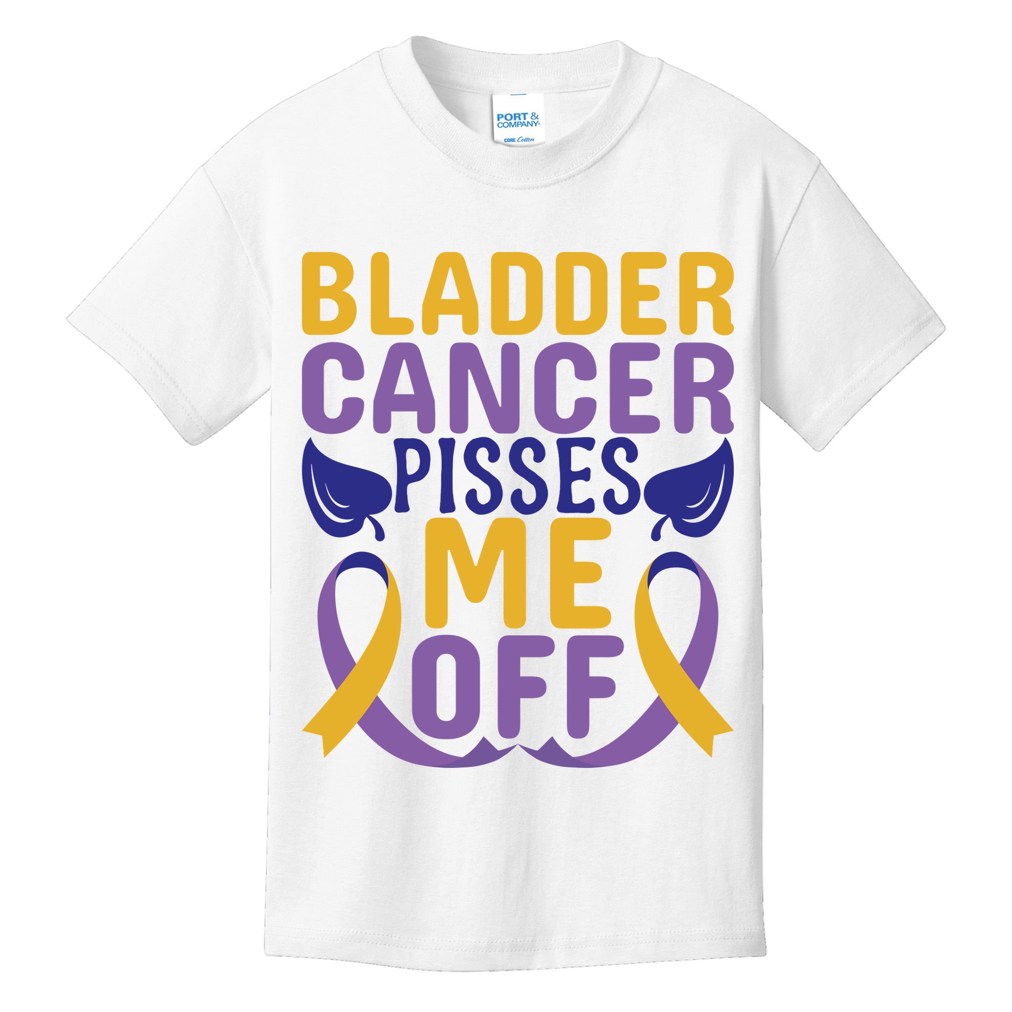 Bladder Cancer Pisses Me Off Breast Cancer Awareness Kids T-Shirt