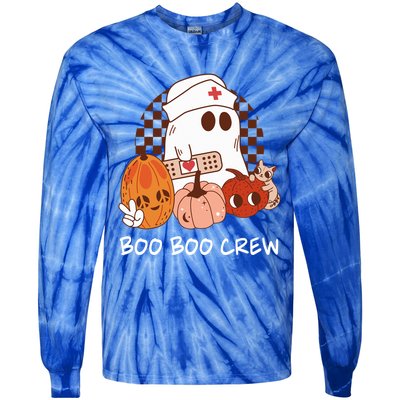 Boo Crew Pajamas For Boo Boo Crew Nurse Cute Gift Tie-Dye Long Sleeve Shirt