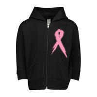 Breast Cancer Pink Ribbon Breast Cancer Awareness Toddler Zip Fleece Hoodie