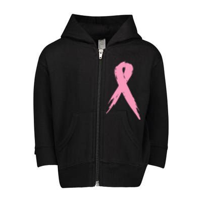 Breast Cancer Pink Ribbon Breast Cancer Awareness Toddler Zip Fleece Hoodie