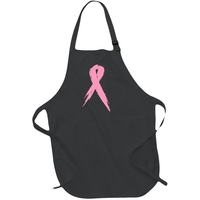 Breast Cancer Pink Ribbon Breast Cancer Awareness Full-Length Apron With Pockets