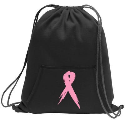 Breast Cancer Pink Ribbon Breast Cancer Awareness Sweatshirt Cinch Pack Bag