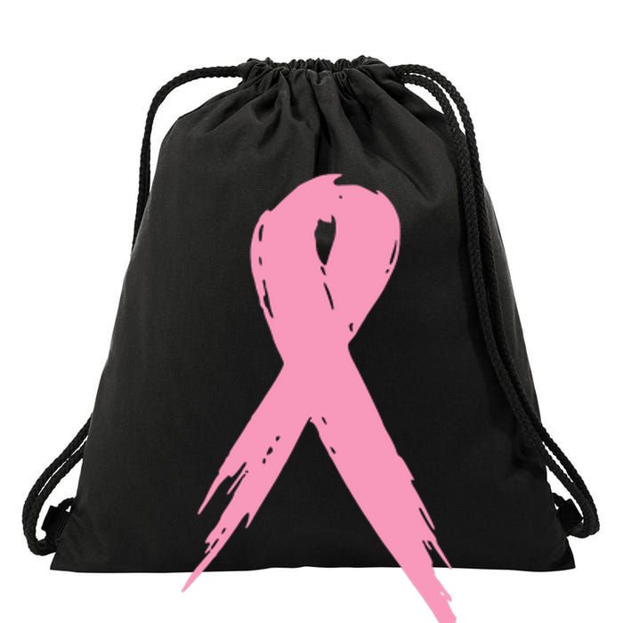 Breast Cancer Pink Ribbon Breast Cancer Awareness Drawstring Bag